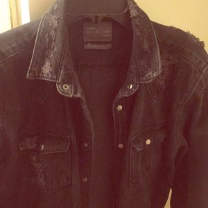 Zara Men’s denim button down (destroyed denim)